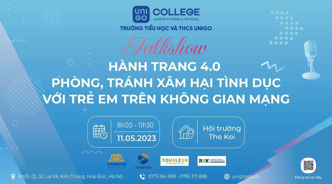 UNIGO TALK SHOW: HÀNH TRANG 4.0 - PHÒNG, TRÁNH XÂM HẠI TÌNH DỤC VỚI TRẺ EM TRÊN KHÔNG GIAN MẠNG